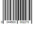 Barcode Image for UPC code 0044500002270