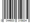 Barcode Image for UPC code 0044600319834