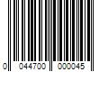 Barcode Image for UPC code 0044700000045