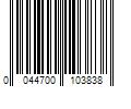 Barcode Image for UPC code 0044700103838