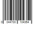 Barcode Image for UPC code 0044700104354