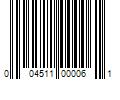 Barcode Image for UPC code 004511000061