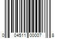 Barcode Image for UPC code 004511000078