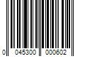 Barcode Image for UPC code 0045300000602