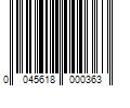 Barcode Image for UPC code 0045618000363