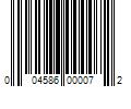 Barcode Image for UPC code 004586000072