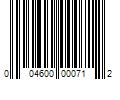 Barcode Image for UPC code 004600000712