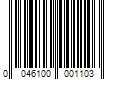 Barcode Image for UPC code 0046100001103