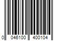 Barcode Image for UPC code 0046100400104