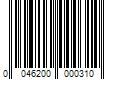 Barcode Image for UPC code 0046200000310