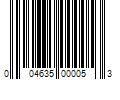 Barcode Image for UPC code 004635000053