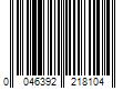 Barcode Image for UPC code 0046392218104