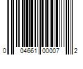 Barcode Image for UPC code 004661000072