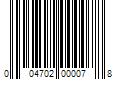 Barcode Image for UPC code 004702000078