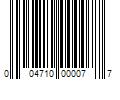 Barcode Image for UPC code 004710000077