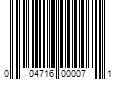 Barcode Image for UPC code 004716000071