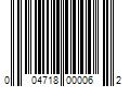 Barcode Image for UPC code 004718000062