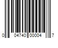 Barcode Image for UPC code 004740000047