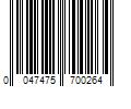 Barcode Image for UPC code 0047475700264