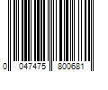 Barcode Image for UPC code 0047475800681