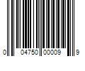 Barcode Image for UPC code 004750000099