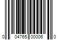 Barcode Image for UPC code 004765000060