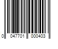 Barcode Image for UPC code 0047701000403