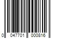 Barcode Image for UPC code 0047701000816