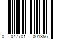 Barcode Image for UPC code 0047701001356