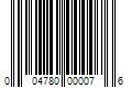 Barcode Image for UPC code 004780000076