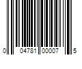 Barcode Image for UPC code 004781000075