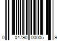 Barcode Image for UPC code 004790000059