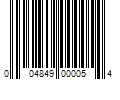 Barcode Image for UPC code 004849000054