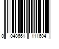 Barcode Image for UPC code 0048661111604. Product Name: Warner Carbon Wire Coarse Wire Brush in Red | 11160