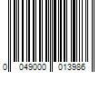 Barcode Image for UPC code 0049000013986