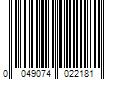 Barcode Image for UPC code 0049074022181