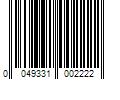 Barcode Image for UPC code 0049331002222