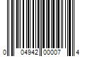 Barcode Image for UPC code 004942000074