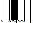 Barcode Image for UPC code 004968000072