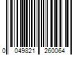 Barcode Image for UPC code 0049821260064