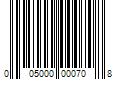 Barcode Image for UPC code 005000000708