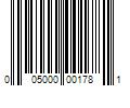 Barcode Image for UPC code 005000001781