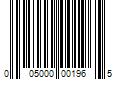 Barcode Image for UPC code 005000001965