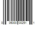 Barcode Image for UPC code 005000002511