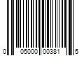 Barcode Image for UPC code 005000003815