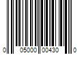 Barcode Image for UPC code 005000004300