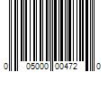 Barcode Image for UPC code 005000004720