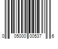 Barcode Image for UPC code 005000005376