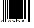 Barcode Image for UPC code 005100001391