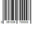 Barcode Image for UPC code 0051039700003